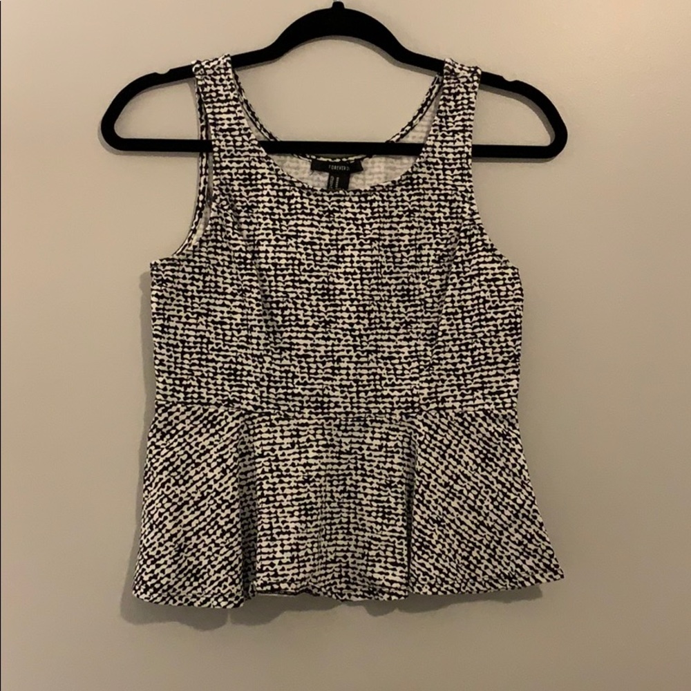 black and white tank top